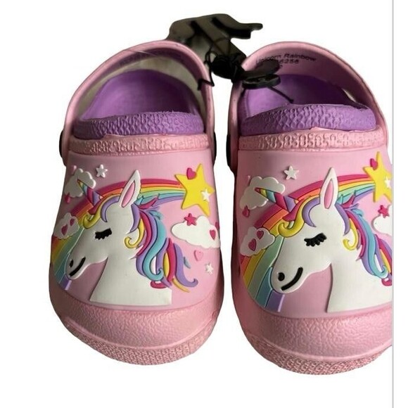 Toddle Girls Shooting Unicorn Pink Clog Shoes Size 6 Slip On NWT - Picture 1 of 4